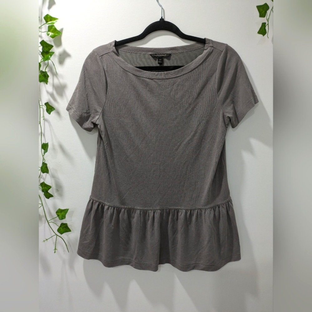 XS Babydoll Banana Republic Gray Short Sleeve Tee